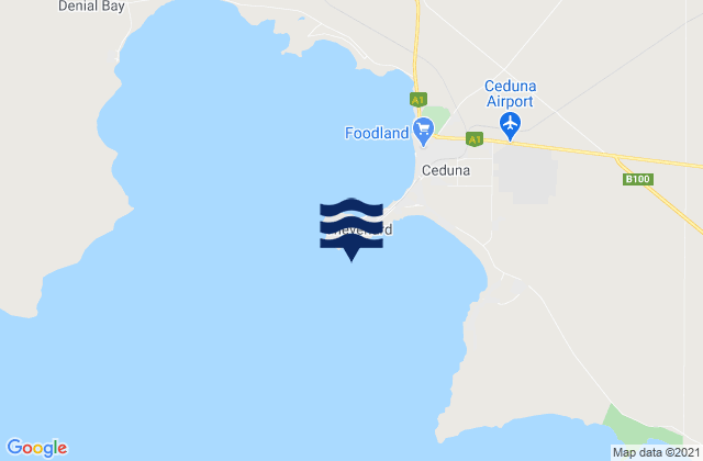 Thevenard, Australia tide times map