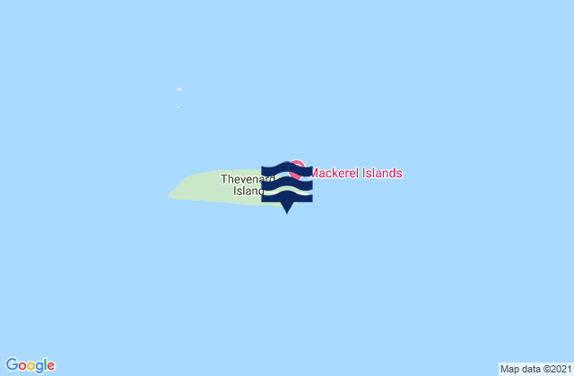 Thevenard Island, Australia tide times map