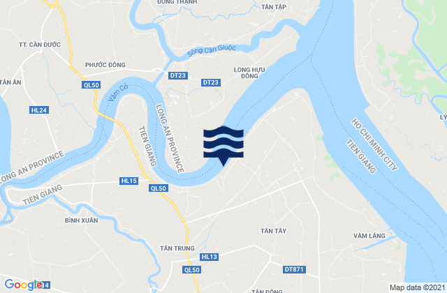 Thi Xa Go Cong, Vietnam tide times map