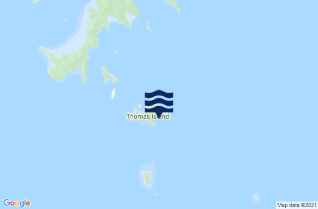 Thomas Island, Australia tide times map