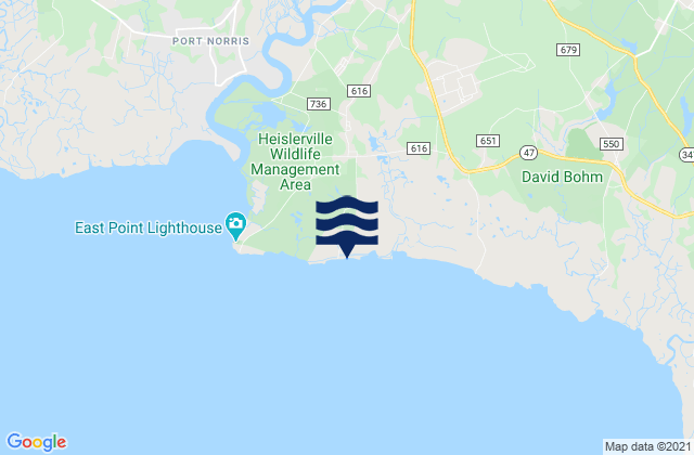 Thompsons Beach, United States tide chart map