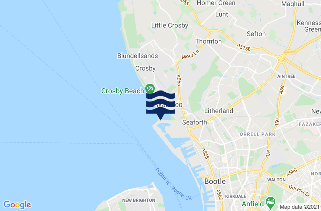 Thornton, United Kingdom tide times map