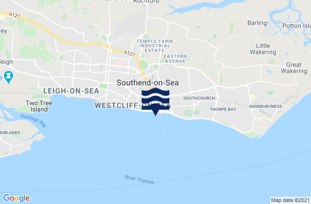 Three Shells Beach, United Kingdom tide times map