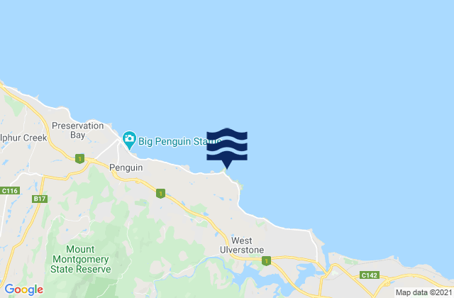 Three Sisters, Australia tide times map