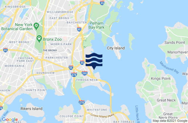 Throgs Neck, United States tide chart map