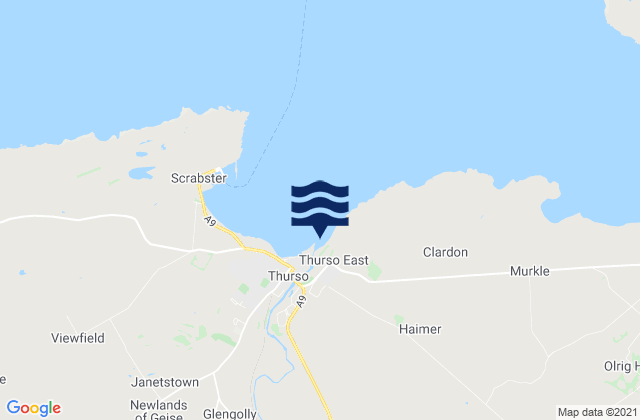Thurso East, United Kingdom tide times map
