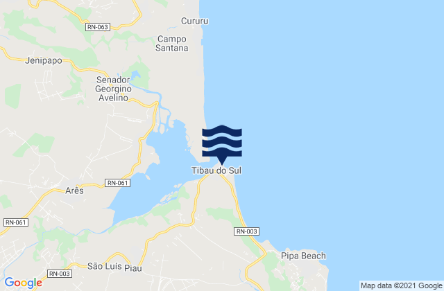 Tibau Do Sul, Brazil tide times map