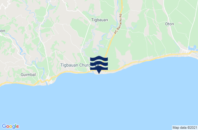 Tigbauan, Philippines tide times map