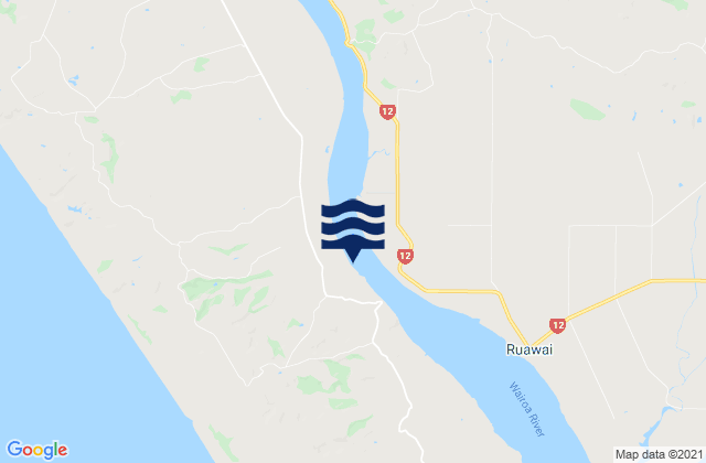 Tikinui, New Zealand tide times map