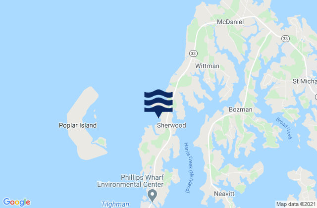 Tilghman Island Ferry Cove Eastern Bay, United States tide chart map