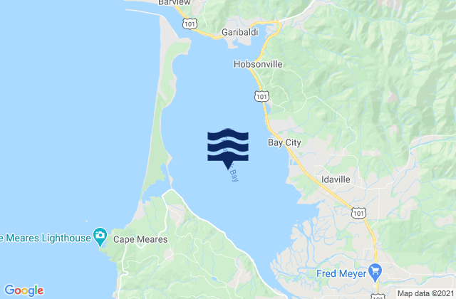 Tillamook Bay, United States tide chart map