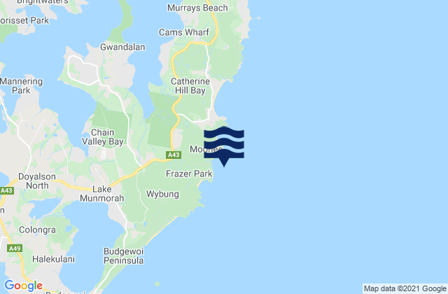 Timber Beach, Australia tide times map