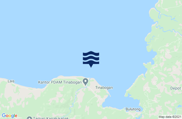 Tinabogan, Indonesia tide times map