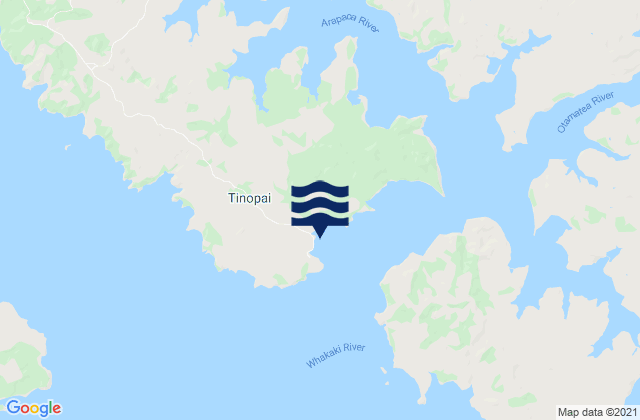 Tinopai, New Zealand tide times map