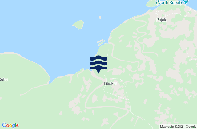 Titiakar, Indonesia tide times map