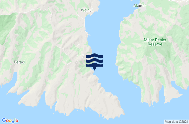 Titoki or Little Tikao Bay, New Zealand tide times map