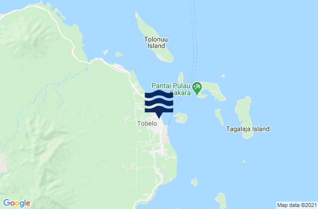 Tobelo, Indonesia tide times map