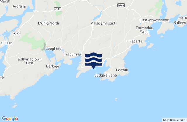 Toe Head Bay, Ireland tide times map