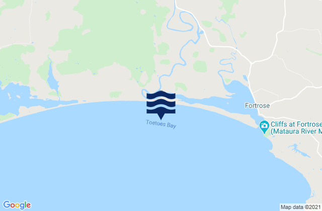 Toetoes Bay, New Zealand tide times map