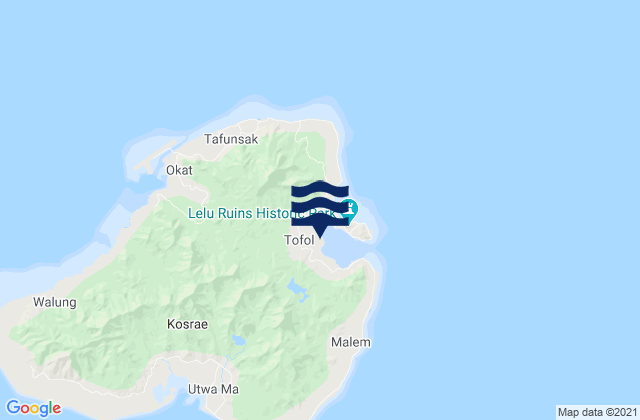 Tofol, Micronesia tide times map