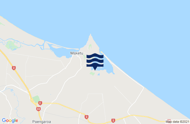 Tokerau Bay, New Zealand tide times map