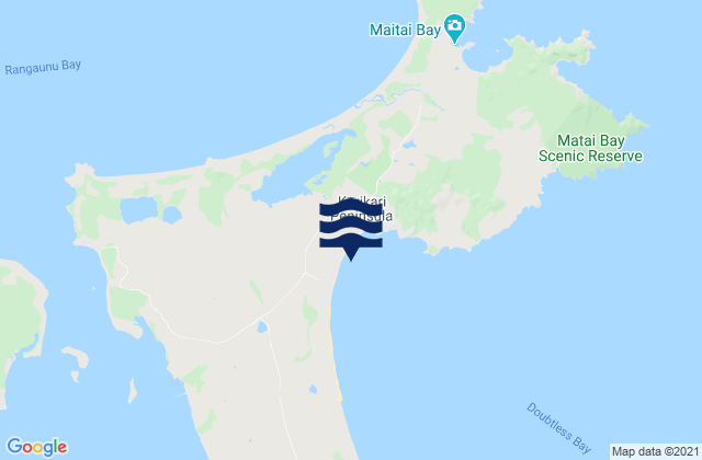 Tokerau Beach, New Zealand tide times map