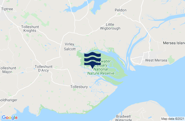 Tollesbury, United Kingdom tide times map