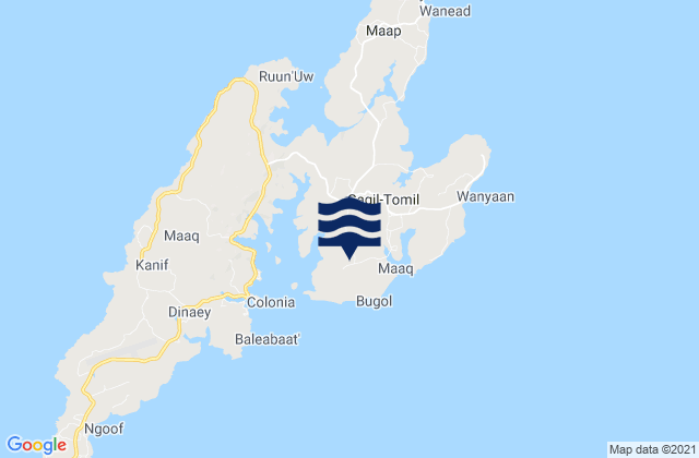 Tomil Municipality, Micronesia tide times map