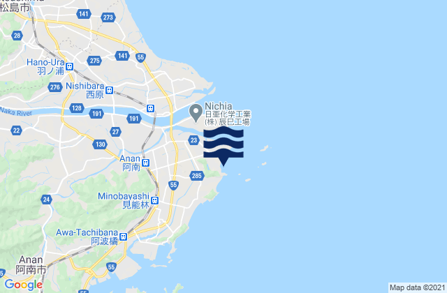 Tomioka (Kii Suido), Japan tide times map