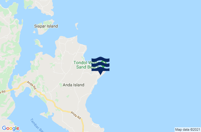 Tondol, Philippines tide times map