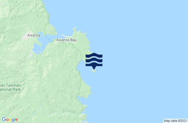 Tonga Island Abel Tasman, New Zealand tide times map