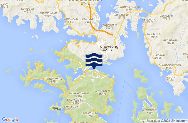 Tongyong (Ch'ungmu), South Korea tide times map