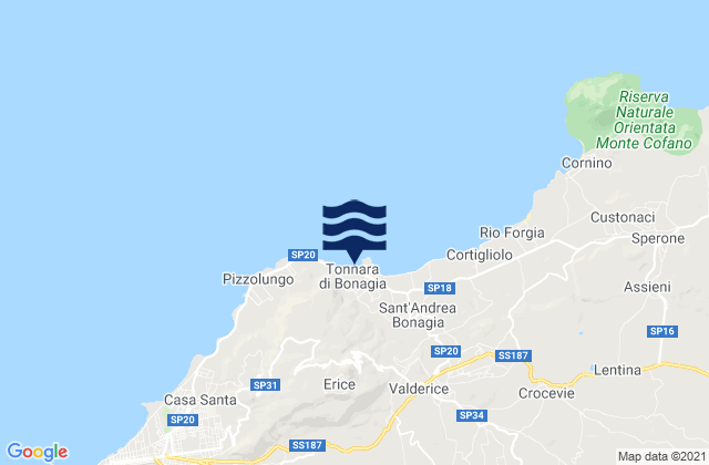 Tonnara di Bonagia, Italy tide times map
