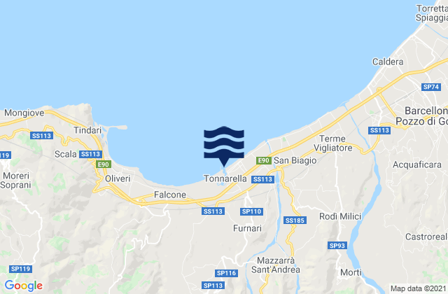 Tonnarella, Italy tide times map