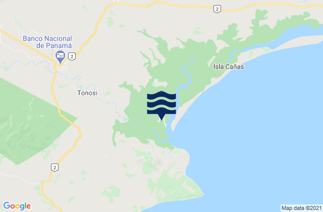 Tonosi, Panama tide times map