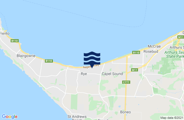 Tootgarook, Australia tide times map