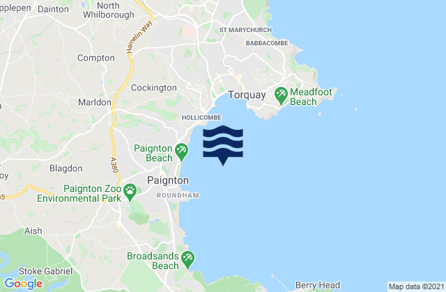 Torbay, United Kingdom tide times map