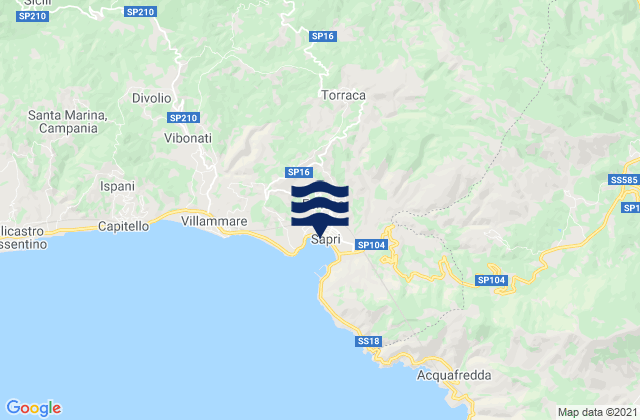Torraca, Italy tide times map