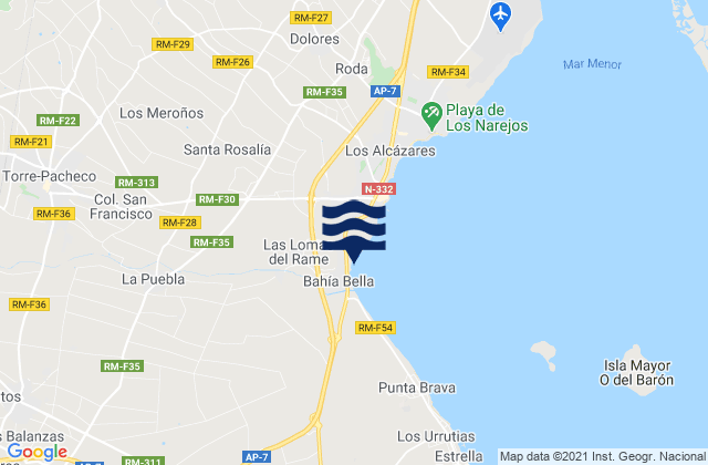 Torre-Pacheco, Spain tide times map