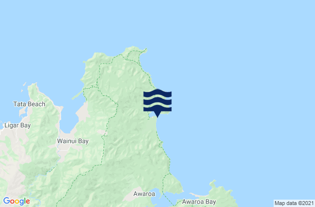 Totaranui Bay Abel Tasman, New Zealand tide times map