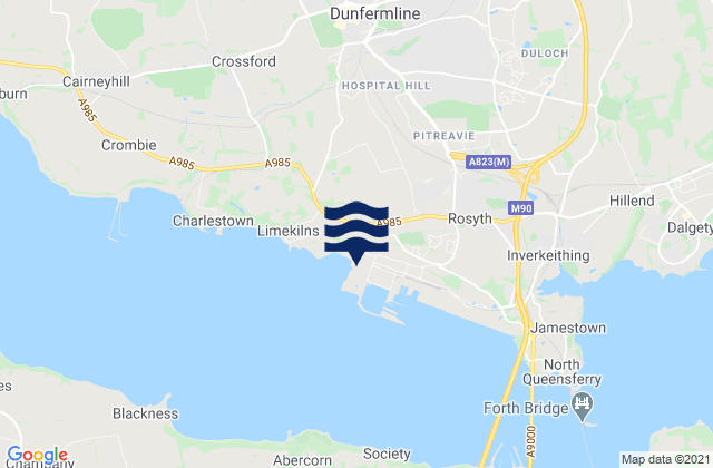 Townhill, United Kingdom tide times map