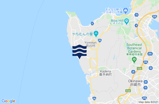 Toya, Japan tide times map