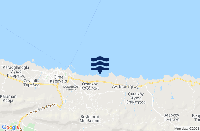 Trachonas, Cyprus tide times map