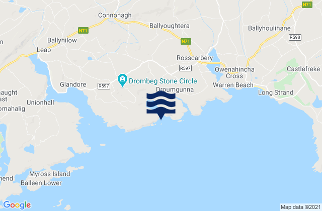 Tralong Bay, Ireland tide times map