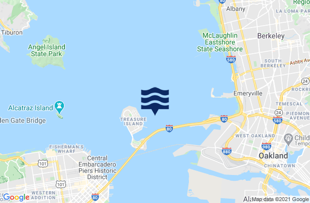 Treasure Island 0.3 mile east of, United States tide chart map