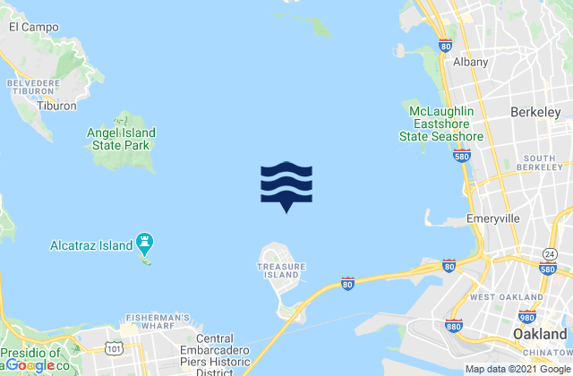 Treasure Island 0.5 mile north of, United States tide chart map