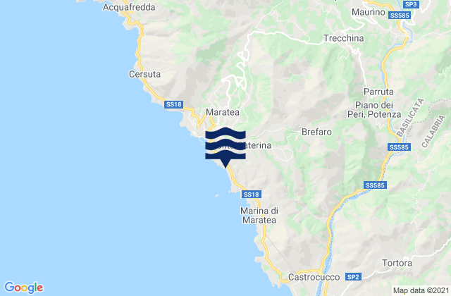 Trecchina, Italy tide times map