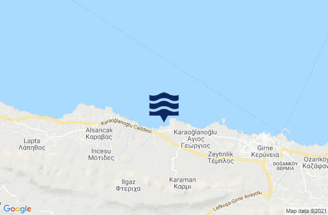 Trimithi, Cyprus tide times map