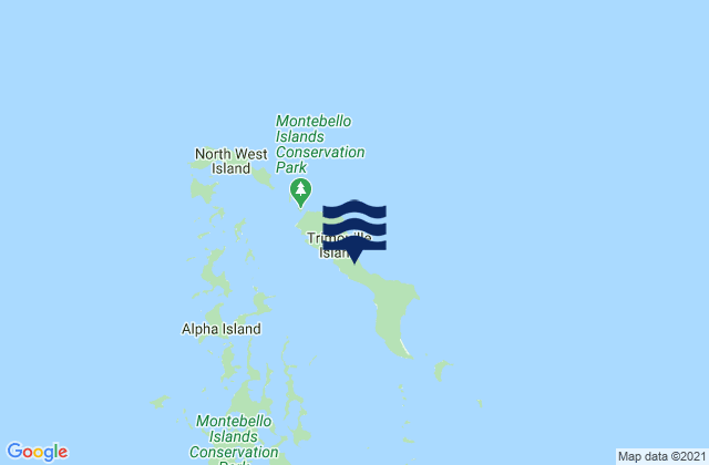 Trimouille Island, Australia tide times map