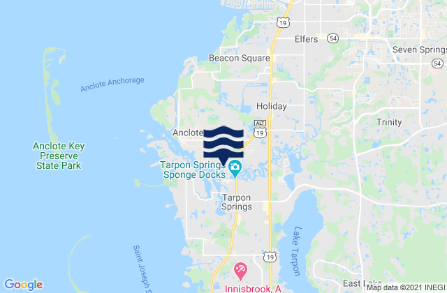 Trinity, United States tide chart map